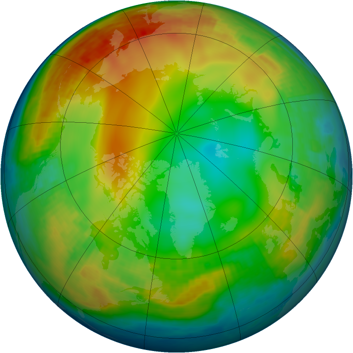 Arctic ozone map for 30 December 2000